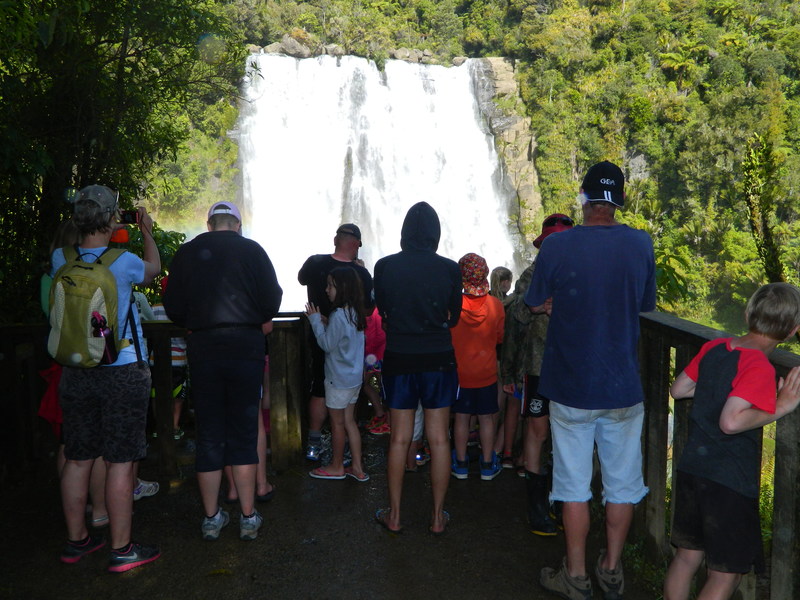 Learning about Marakopa Falls