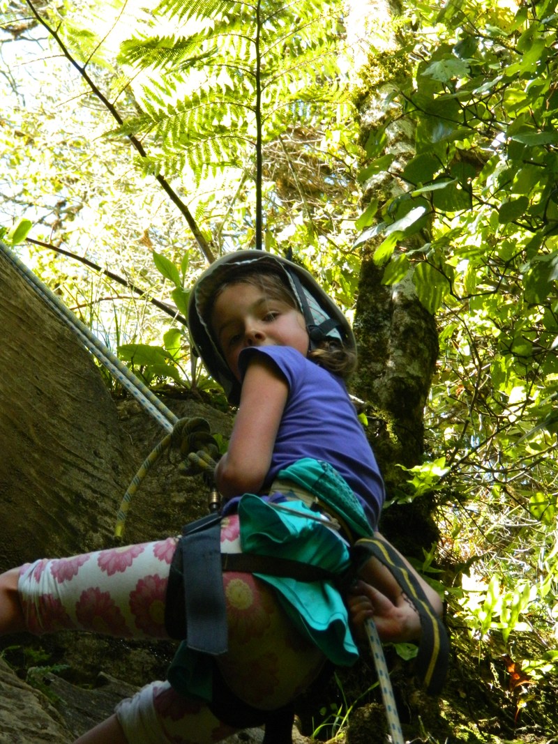 "Abseiling is easy!" says Lucy
